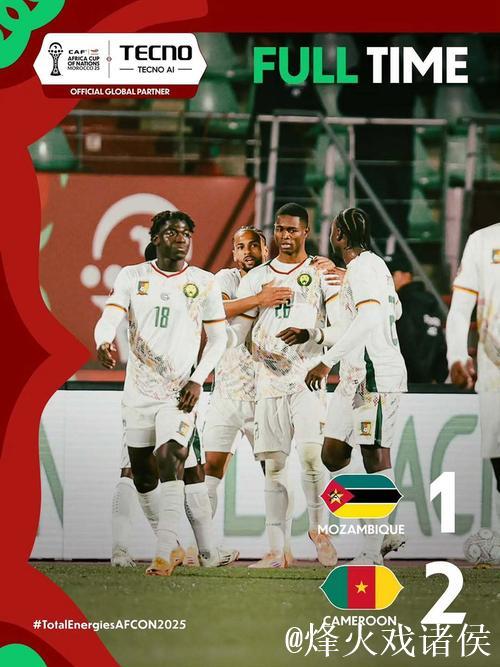 非洲杯-科法内远射建功 喀麦隆2-1力克莫桑比克